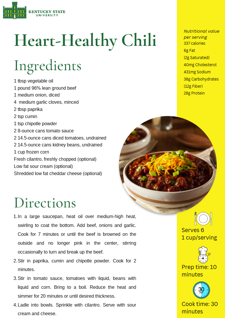 Heart Healthy Chili Recipe