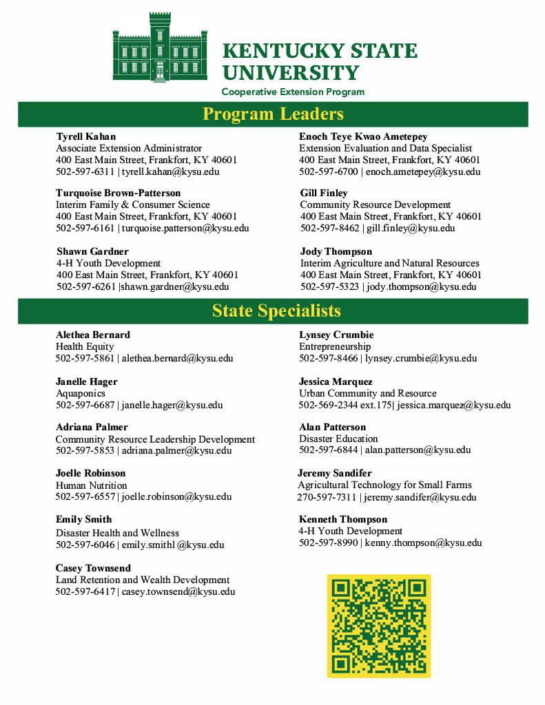 Coop Ext Leaders Specialists