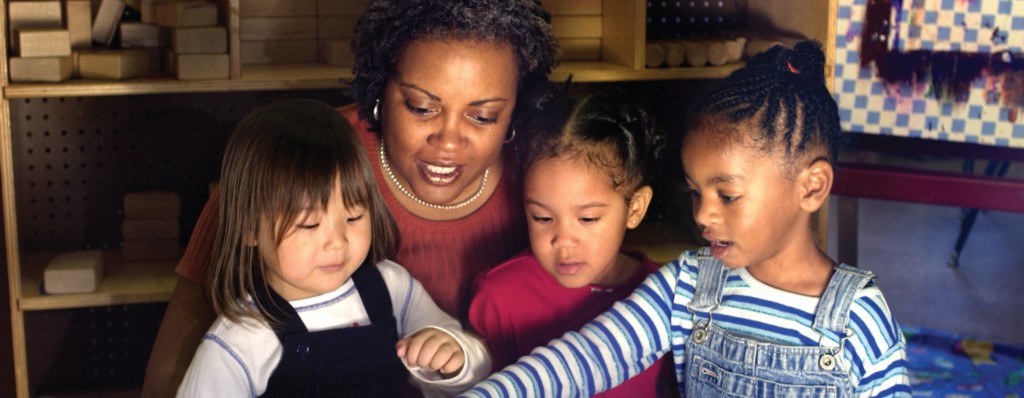 Picture of a women and three children