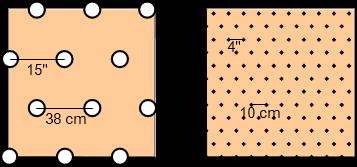 A square meter of corn (white circles, left) and beets (black diamonds, right), planted in monocultures using the hexagonal spacings recommended in How to Grow More Vegetables... (Jeavons 2006). 