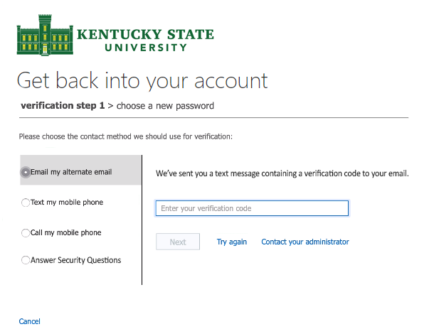 reset password step 4
