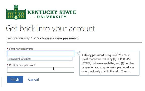 reset password step 5