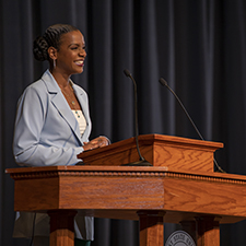 Kelsey Scott encouraged Kentucky State University students to raise their voice in self-advocacy