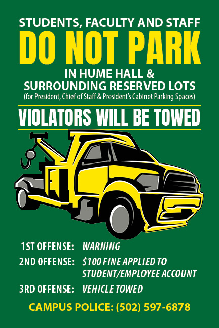 KSU Reserved Tow Warning